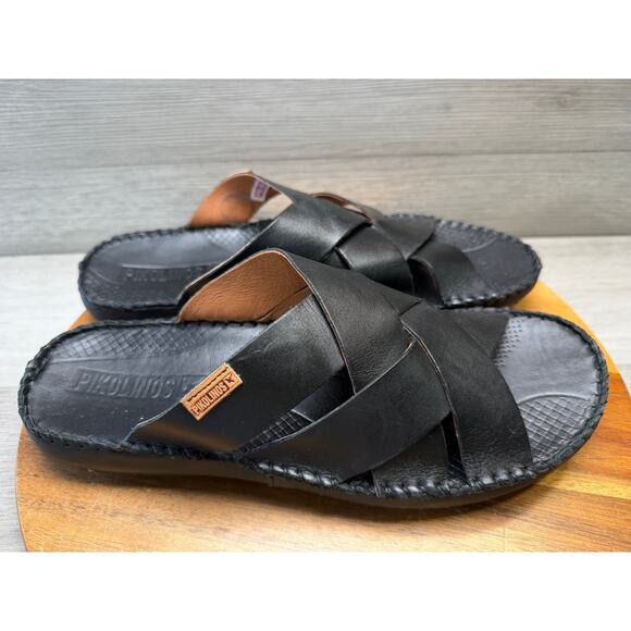 Pikolinos Tarifa Leather Slip On Sandals Cushioned Slides Mens Size 10 EU43 main image 10